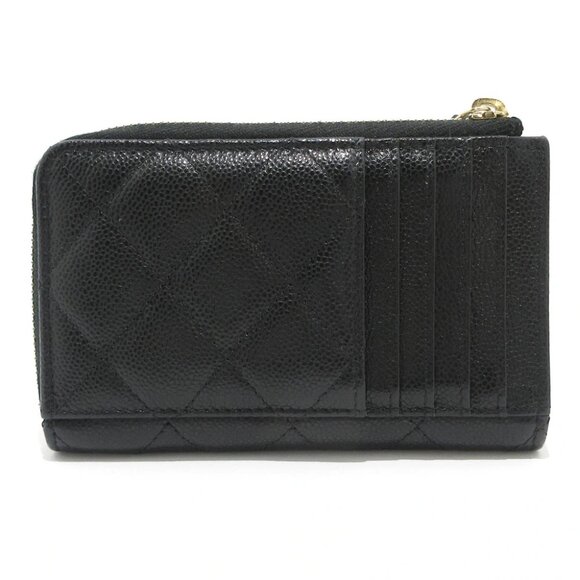 Auth CHANEL Classic Zip Card Case / Matrasse AP3179 Black Calfskin Coin Case - Picture 2 of 11